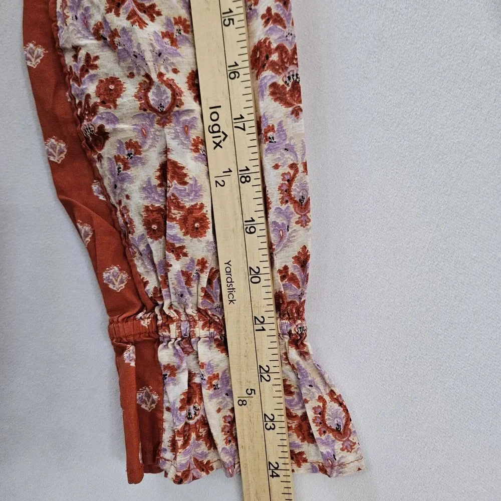Sundance Red Rust Printed Peasant Tunic - Picture 8 of 14